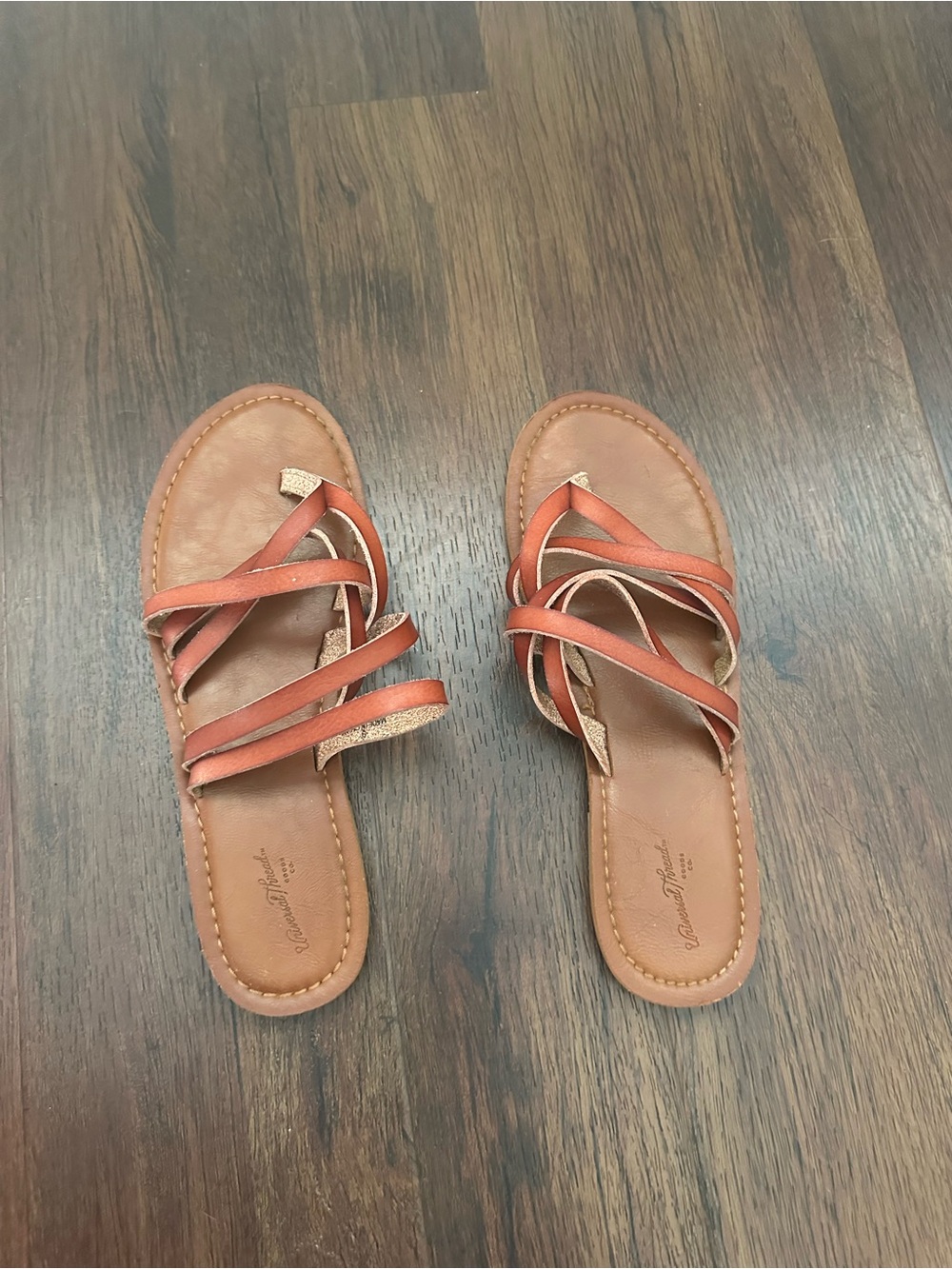Brown strappy sandals